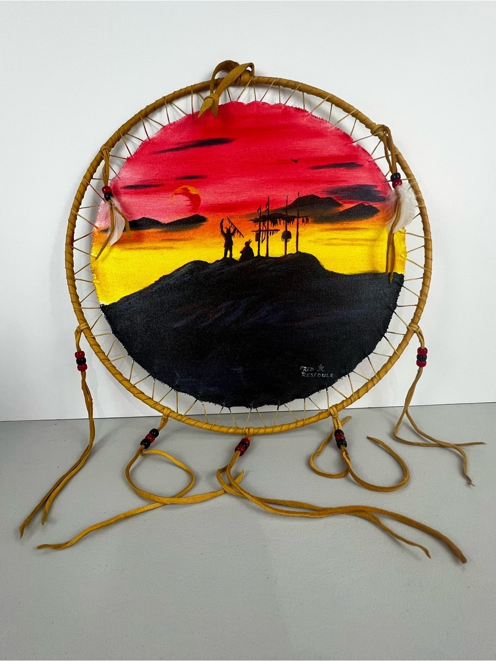 Fred Restoule First Nations 24x14” Dream Catcher